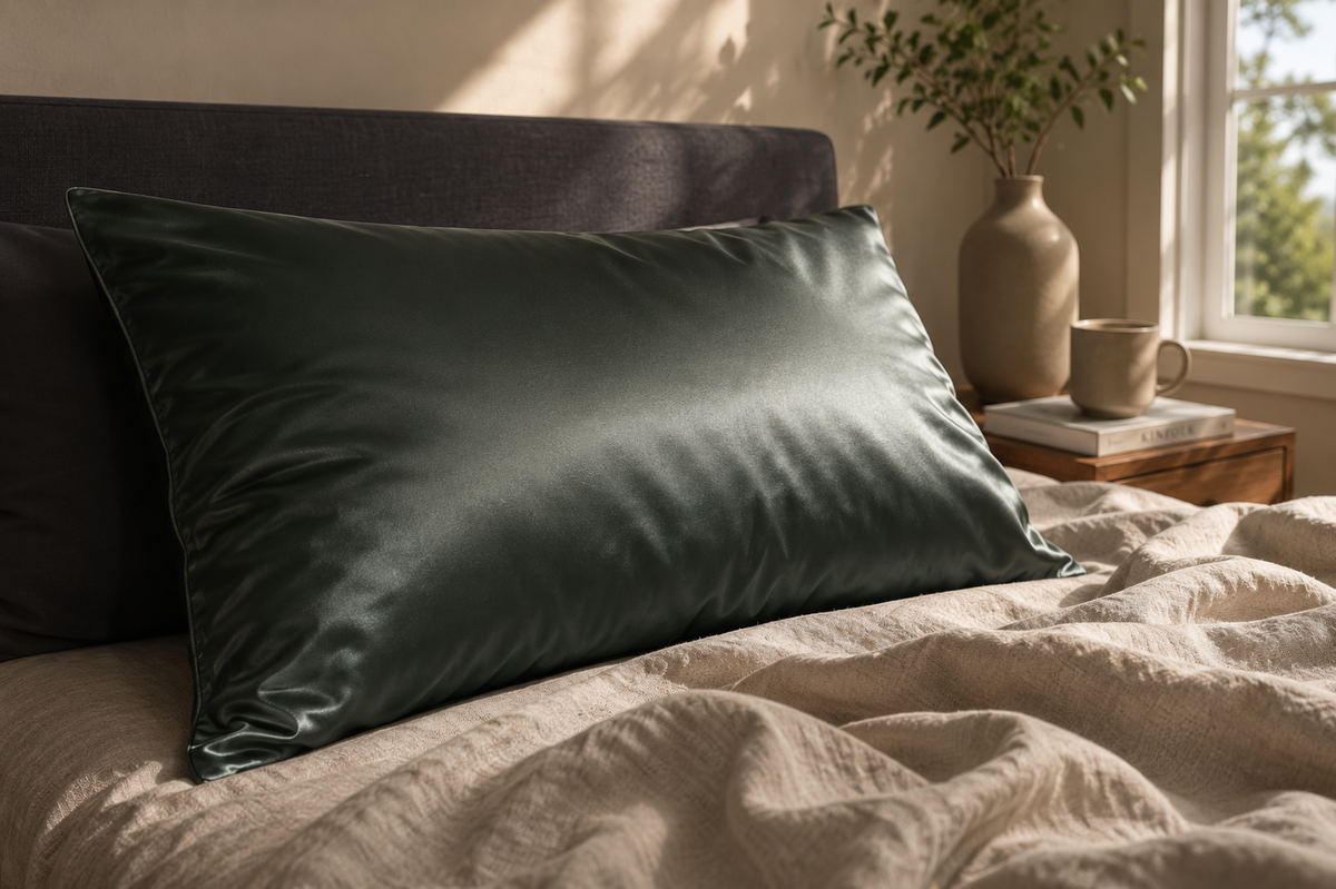 Silk sleep essentials for a calmer night.